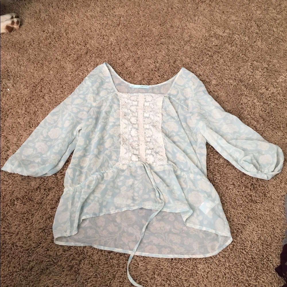 Mint green blouse